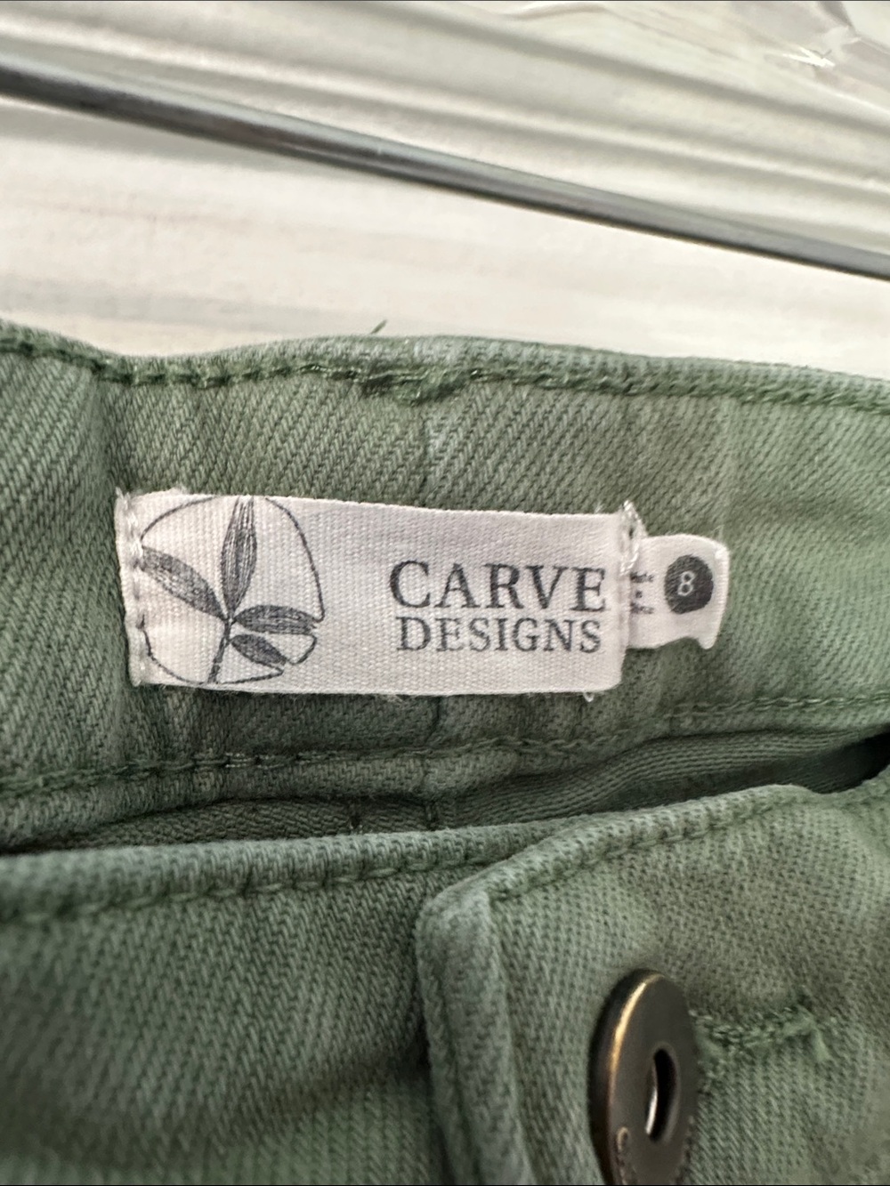 Carve Designs Olive Green Cropped Skinny Jeans - Picture 3 of 5